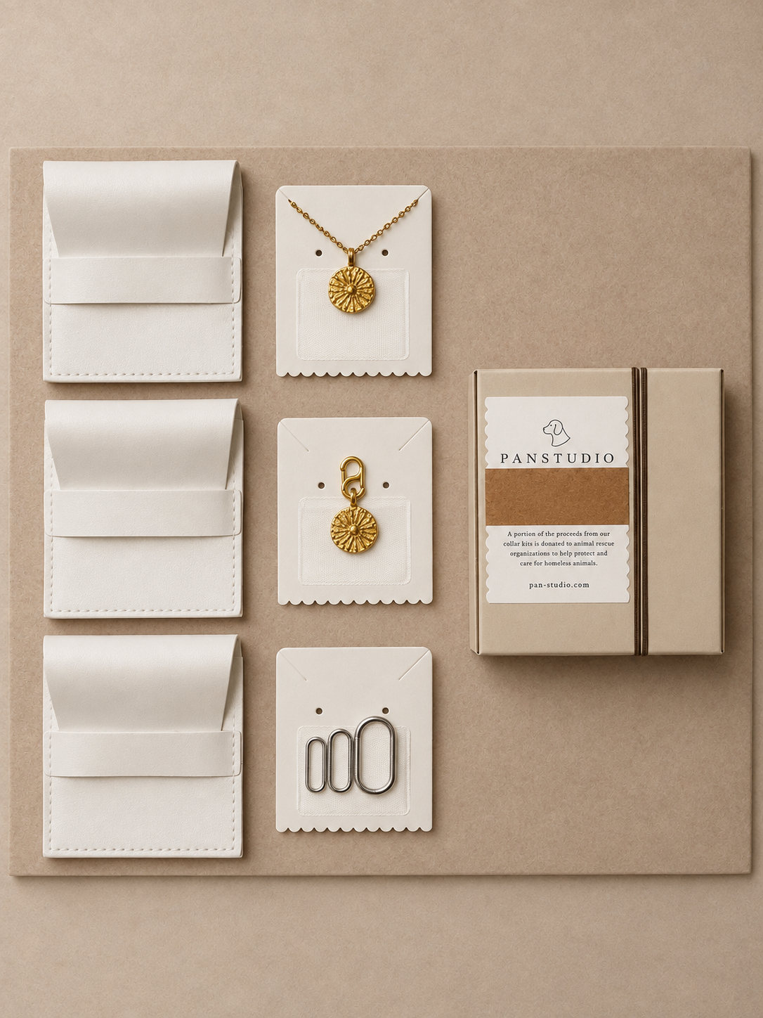 【 PANSTUDIO 】Vintage Badge Matching Jewelry Set
