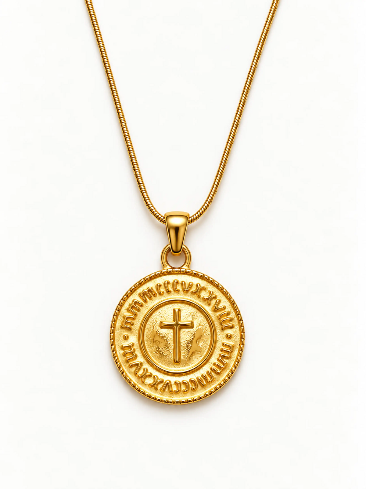 【PANSTUDIO】 Vintage Cross Necklace & Dog Charm Set
