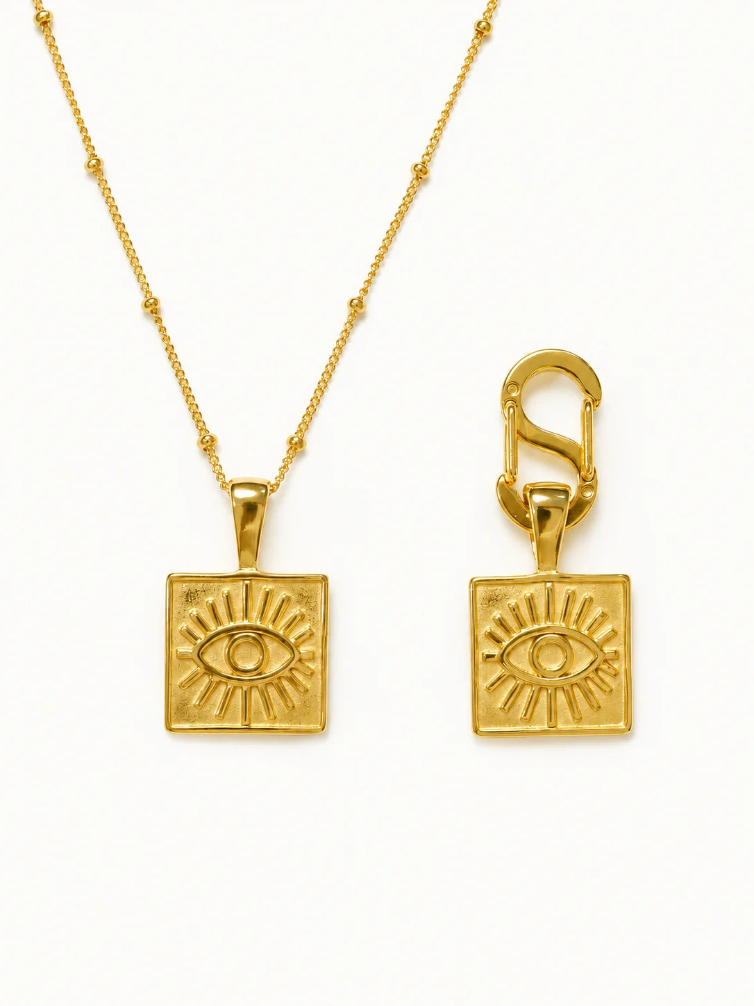 Matching Pet & Owner Evil Eye Necklace Set