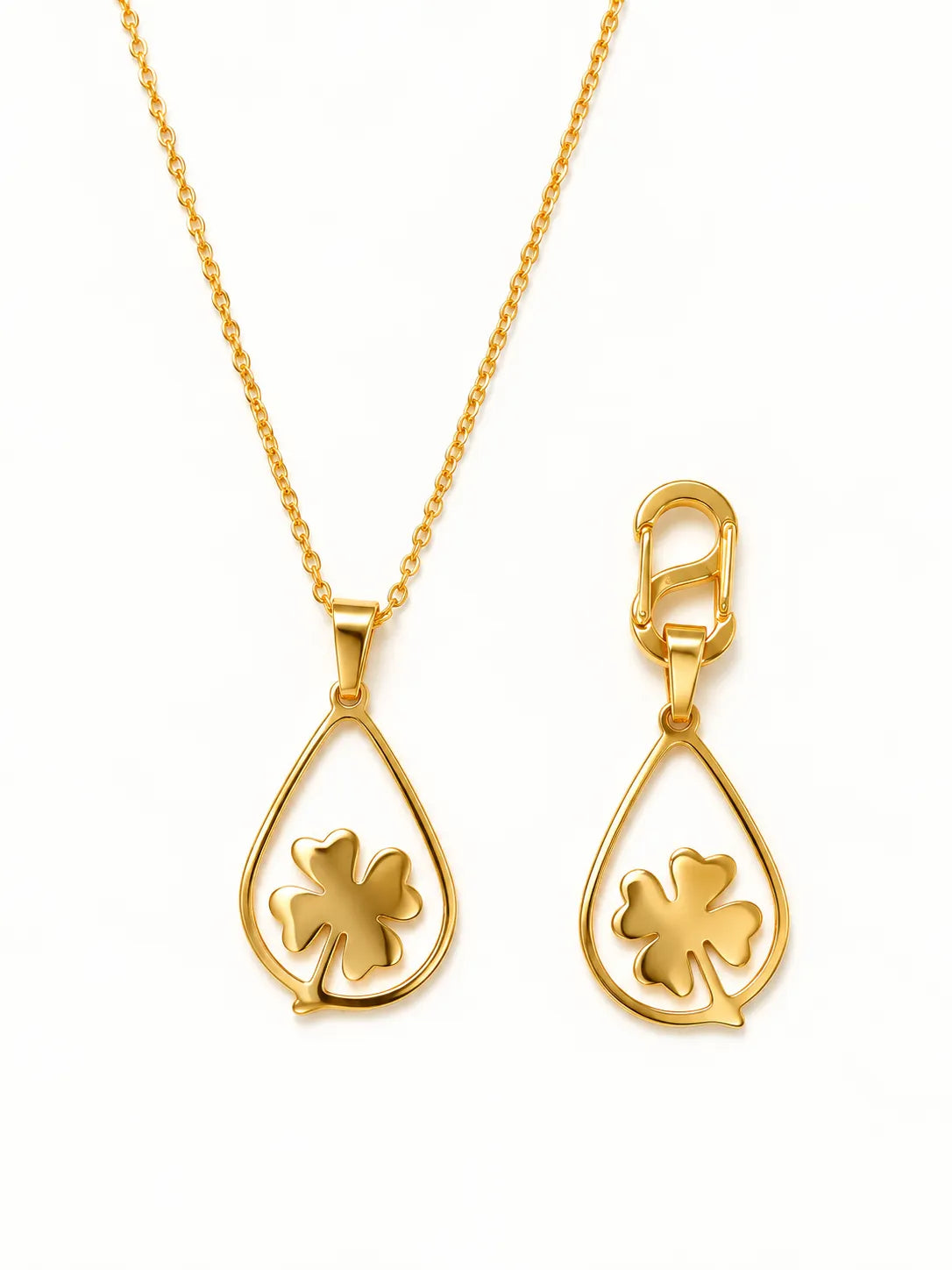 A Gift for Her & Her Best Friend – Matching Clover Necklace Set