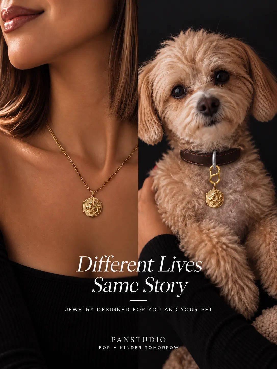 【PANSTUDIO】Vintage Badge Matching Jewelry Set for You & Your Dog