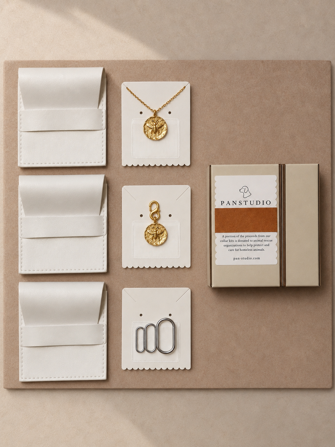 Matching Pet & Owner Vintage Badge Necklace Set – Gold Pendant Jewelry